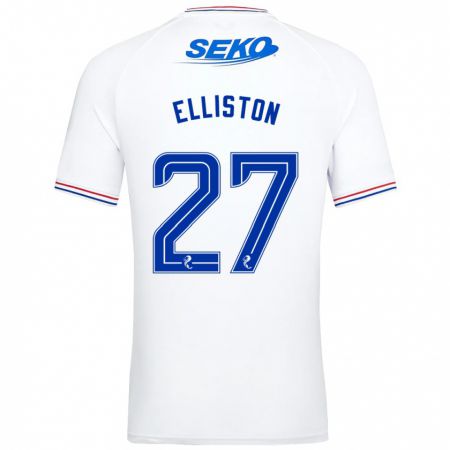 Kandiny Homme Maillot Maddie Elliston #27 Blanc Tenues Extérieur 2023/24 T-Shirt
