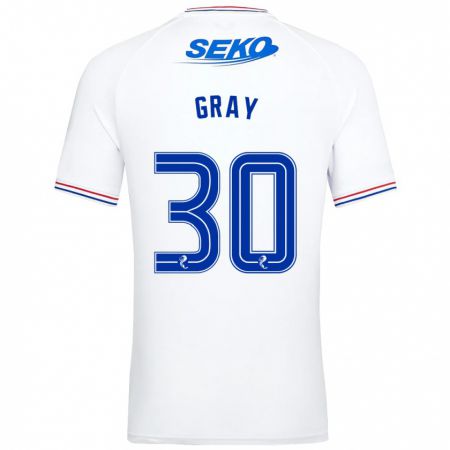 Kandiny Homme Maillot Georgia Gray #30 Blanc Tenues Extérieur 2023/24 T-Shirt