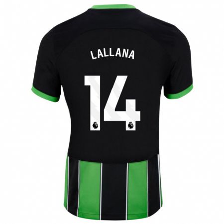 Kandiny Homme Maillot Adam Lallana #14 Vert Noir Tenues Extérieur 2023/24 T-Shirt