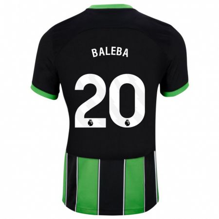 Kandiny Homme Maillot Carlos Baleba #20 Vert Noir Tenues Extérieur 2023/24 T-Shirt
