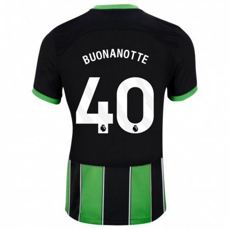 Kandiny Homme Maillot Facundo Buonanotte #40 Vert Noir Tenues Extérieur 2023/24 T-Shirt