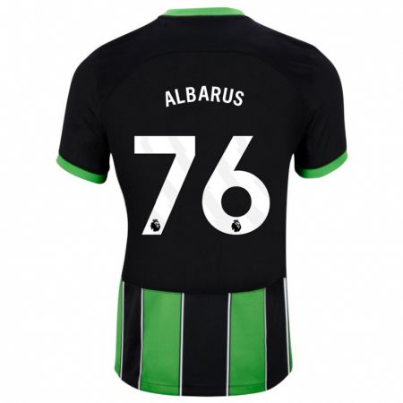 Kandiny Homme Maillot Zane Albarus #76 Vert Noir Tenues Extérieur 2023/24 T-Shirt