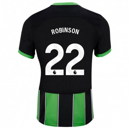 Kandiny Homme Maillot Katie Robinson #22 Vert Noir Tenues Extérieur 2023/24 T-Shirt
