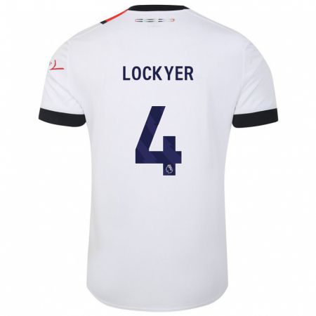 Kandiny Homme Maillot Tom Lockyer #4 Blanc Tenues Extérieur 2023/24 T-Shirt