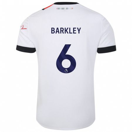 Kandiny Homme Maillot Ross Barkley #6 Blanc Tenues Extérieur 2023/24 T-Shirt