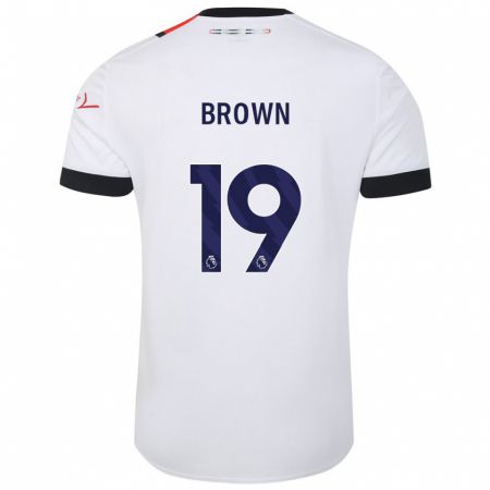 Kandiny Homme Maillot Jacob Brown #19 Blanc Tenues Extérieur 2023/24 T-Shirt