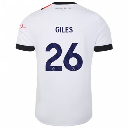 Kandiny Homme Maillot Ryan Giles #26 Blanc Tenues Extérieur 2023/24 T-Shirt
