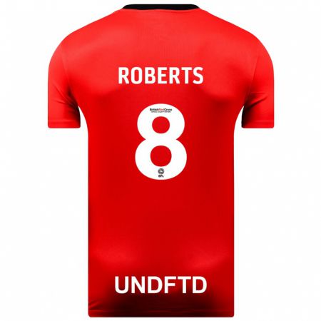 Kandiny Homme Maillot Tyler Roberts #8 Rouge Tenues Extérieur 2023/24 T-Shirt