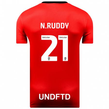 Kandiny Homme Maillot John Ruddy #21 Rouge Tenues Extérieur 2023/24 T-Shirt