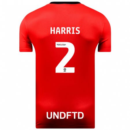 Kandiny Homme Maillot Martha Harris #2 Rouge Tenues Extérieur 2023/24 T-Shirt