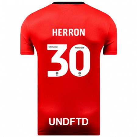Kandiny Homme Maillot Neve Herron #30 Rouge Tenues Extérieur 2023/24 T-Shirt