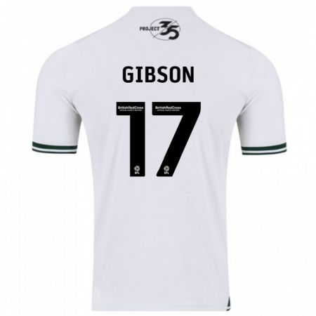 Kandiny Homme Maillot Lewis Gibson #17 Blanc Tenues Extérieur 2023/24 T-Shirt