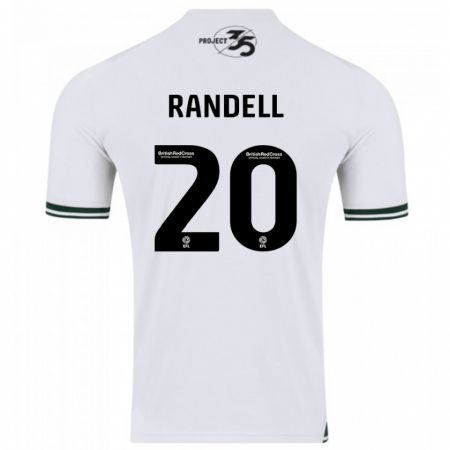 Kandiny Homme Maillot Adam Randell #20 Blanc Tenues Extérieur 2023/24 T-Shirt