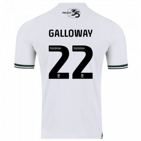 Kandiny Homme Maillot Brendan Galloway #22 Blanc Tenues Extérieur 2023/24 T-Shirt