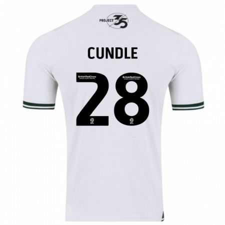 Kandiny Homme Maillot Luke Cundle #28 Blanc Tenues Extérieur 2023/24 T-Shirt