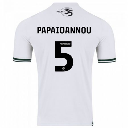 Kandiny Homme Maillot Panagiota Papaioannou #5 Blanc Tenues Extérieur 2023/24 T-Shirt