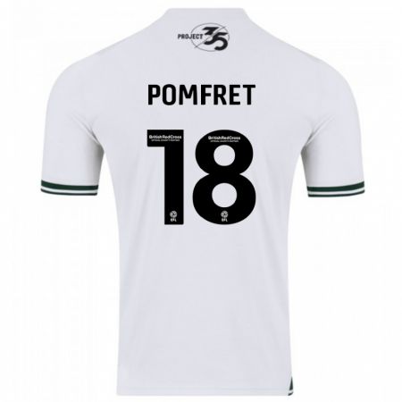 Kandiny Homme Maillot Taya Pomfret #18 Blanc Tenues Extérieur 2023/24 T-Shirt