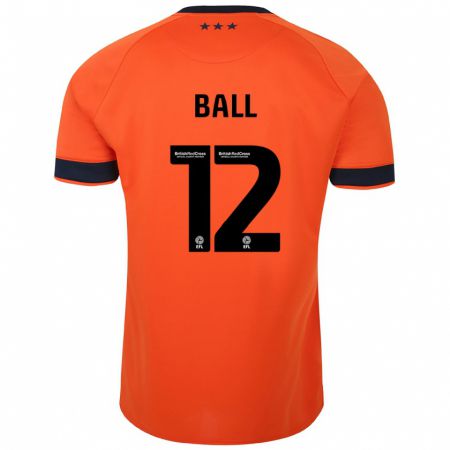 Kandiny Homme Maillot Dominic Ball #12 Orange Tenues Extérieur 2023/24 T-Shirt