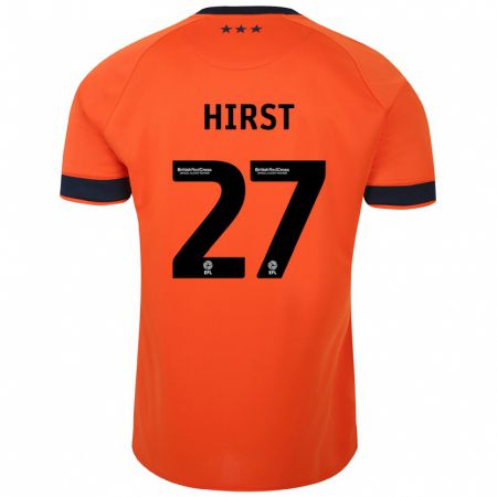 Kandiny Homme Maillot George Hirst #27 Orange Tenues Extérieur 2023/24 T-Shirt