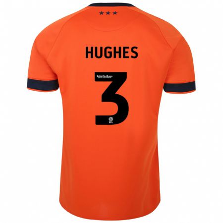 Kandiny Homme Maillot Summer Hughes #3 Orange Tenues Extérieur 2023/24 T-Shirt