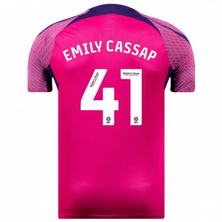 Kandiny Homme Maillot Emily Cassap #41 Violet Tenues Extérieur 2023/24 T-Shirt