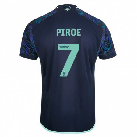 Kandiny Homme Maillot Joël Piroe #7 Bleu Tenues Extérieur 2023/24 T-Shirt