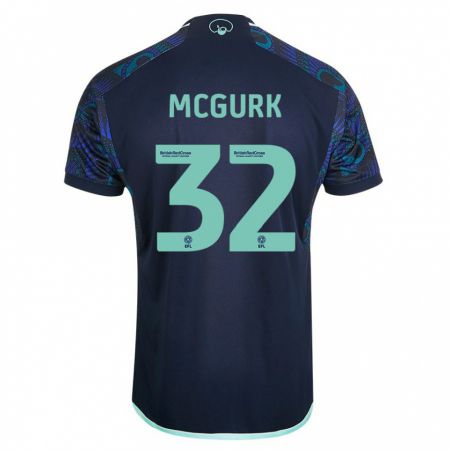Kandiny Homme Maillot Sean Mcgurk #32 Bleu Tenues Extérieur 2023/24 T-Shirt