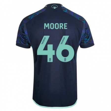 Kandiny Homme Maillot Kris Moore #46 Bleu Tenues Extérieur 2023/24 T-Shirt