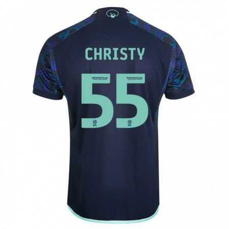 Kandiny Homme Maillot Harry Christy #55 Bleu Tenues Extérieur 2023/24 T-Shirt
