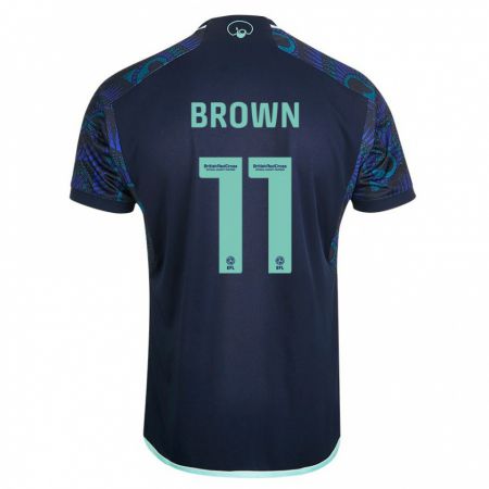 Kandiny Homme Maillot Abbie Brown #11 Bleu Tenues Extérieur 2023/24 T-Shirt