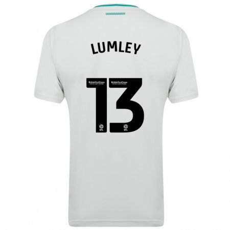 Kandiny Homme Maillot Joe Lumley #13 Blanc Tenues Extérieur 2023/24 T-Shirt