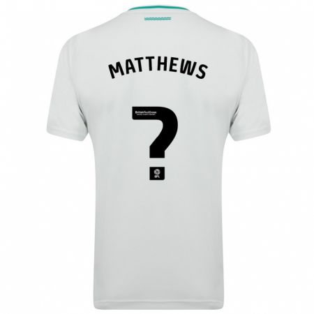 Kandiny Homme Maillot Abdulhalim Okonola-Matthews #0 Blanc Tenues Extérieur 2023/24 T-Shirt