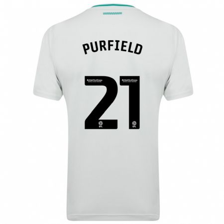 Kandiny Homme Maillot Jemma Elizabeth Purfield #21 Blanc Tenues Extérieur 2023/24 T-Shirt