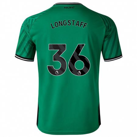 Kandiny Homme Maillot Sean Longstaff #36 Vert Tenues Extérieur 2023/24 T-Shirt