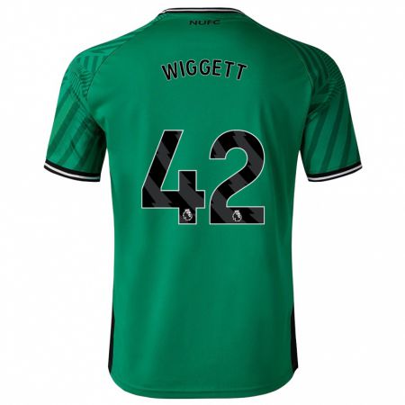 Kandiny Homme Maillot Charlie Wiggett #42 Vert Tenues Extérieur 2023/24 T-Shirt