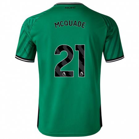 Kandiny Homme Maillot Jasmine Mcquade #21 Vert Tenues Extérieur 2023/24 T-Shirt