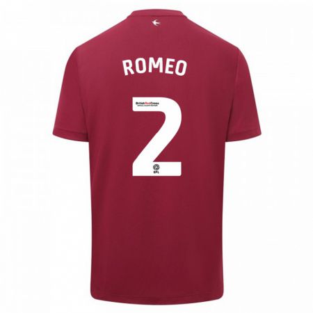 Kandiny Homme Maillot Mahlon Romeo #2 Rouge Tenues Extérieur 2023/24 T-Shirt
