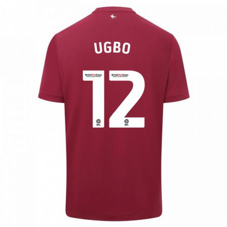Kandiny Homme Maillot Iké Ugbo #12 Rouge Tenues Extérieur 2023/24 T-Shirt
