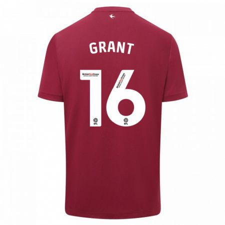 Kandiny Homme Maillot Karlan Grant #16 Rouge Tenues Extérieur 2023/24 T-Shirt