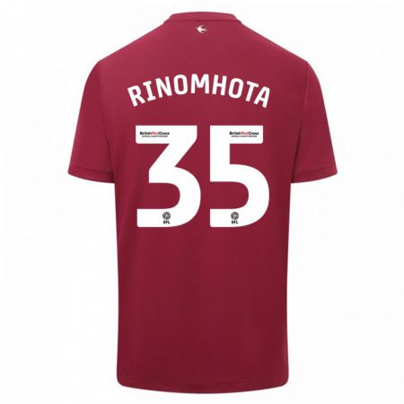 Kandiny Homme Maillot Andy Rinomhota #35 Rouge Tenues Extérieur 2023/24 T-Shirt