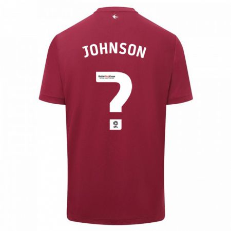 Kandiny Homme Maillot Finlay Johnson #0 Rouge Tenues Extérieur 2023/24 T-Shirt