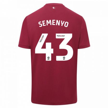 Kandiny Homme Maillot Jai Semenyo #43 Rouge Tenues Extérieur 2023/24 T-Shirt