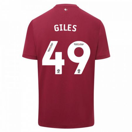 Kandiny Homme Maillot Luey Giles #49 Rouge Tenues Extérieur 2023/24 T-Shirt