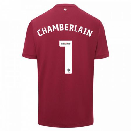 Kandiny Homme Maillot Ceryn Chamberlain #1 Rouge Tenues Extérieur 2023/24 T-Shirt