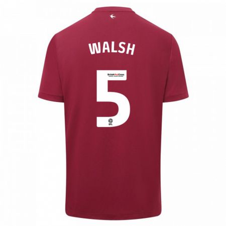 Kandiny Homme Maillot Siobhan Walsh #5 Rouge Tenues Extérieur 2023/24 T-Shirt