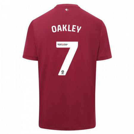Kandiny Homme Maillot Rhianne Oakley #7 Rouge Tenues Extérieur 2023/24 T-Shirt