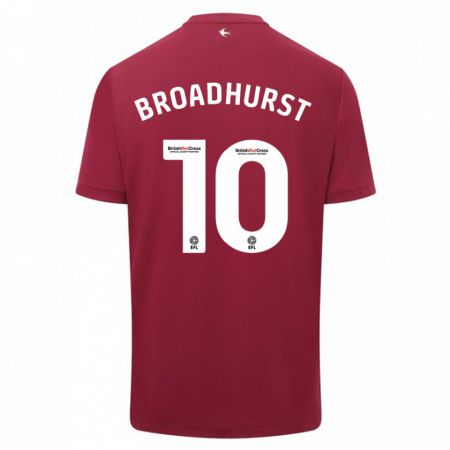 Kandiny Homme Maillot Danielle Broadhurst #10 Rouge Tenues Extérieur 2023/24 T-Shirt
