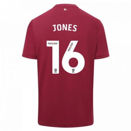 Kandiny Homme Maillot Ellie Jones #16 Rouge Tenues Extérieur 2023/24 T-Shirt
