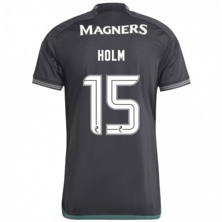 Kandiny Homme Maillot Odin Thiago Holm #15 Noir Tenues Extérieur 2023/24 T-Shirt