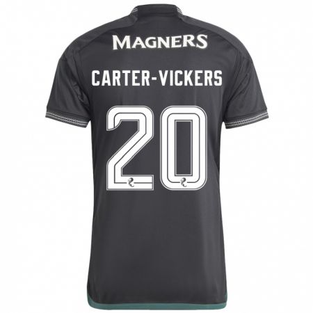 Kandiny Homme Maillot Cameron Carter-Vickers #20 Noir Tenues Extérieur 2023/24 T-Shirt